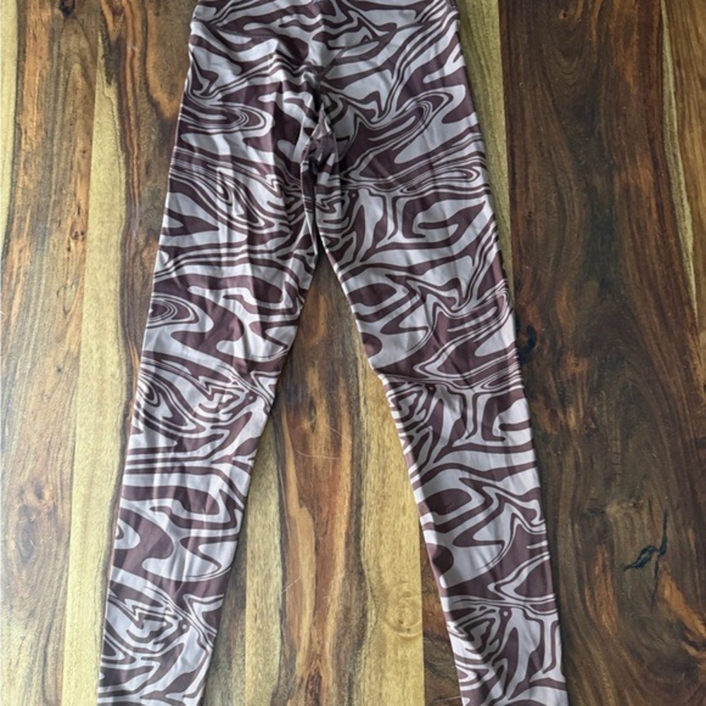 Balance Athletica Womens Brown Marble Swirl High Waisted Leggings Size Medium - Picture 2 of 5